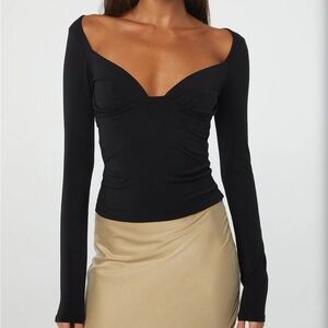 Linebyk black long sleeve top, barely worn